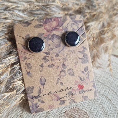 ohrringe dunkellila/glitzer