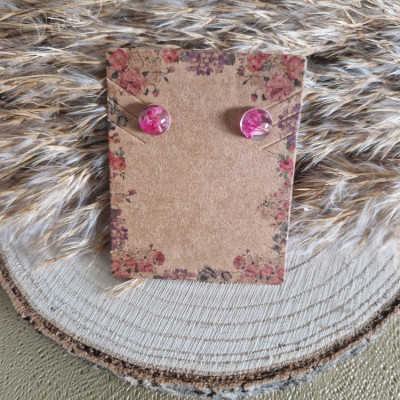 ohrringe pinke trockenblumen