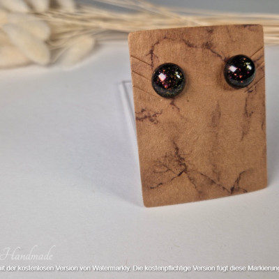 Ohrringe Fusia/Chamäleon 13mm Epoxidharz