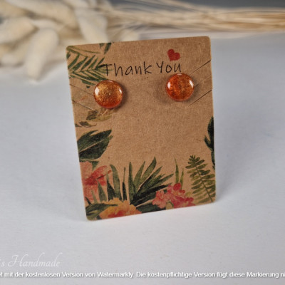 Ohrringe Rot-Orange 10mm