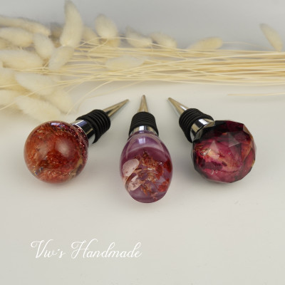 Brautstrauß konservieren in Weinstopfen Epoxidharz