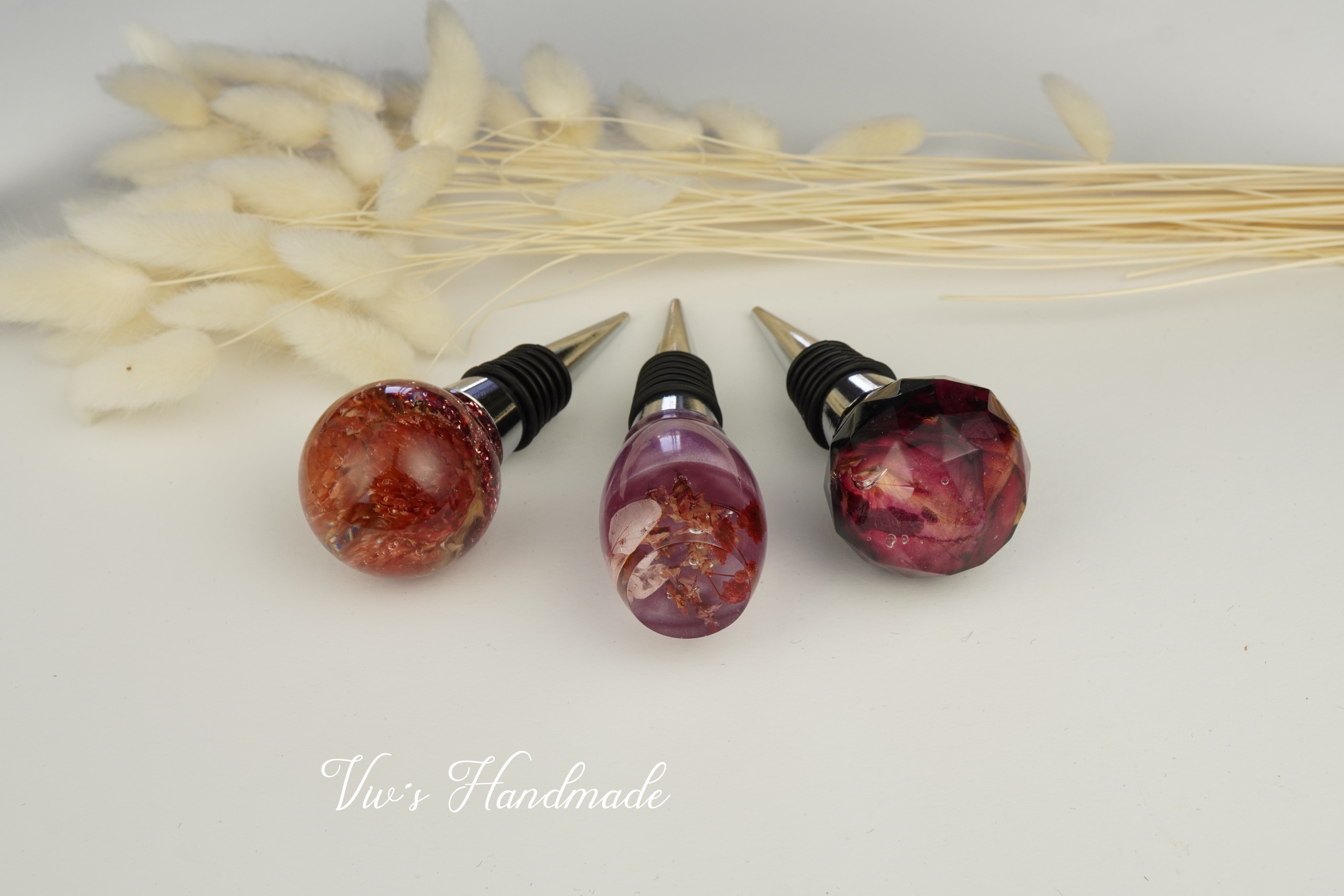 Brautstrauß konservieren in Weinstopfen Epoxidharz