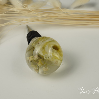 Brautstrauß konservieren in Weinstopfen Epoxidharz