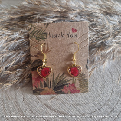 ohrringe rote blumen