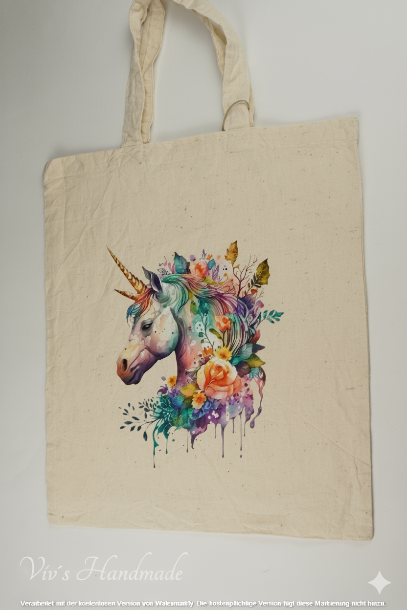 Stofftasche/-beutel Pferd Bunt