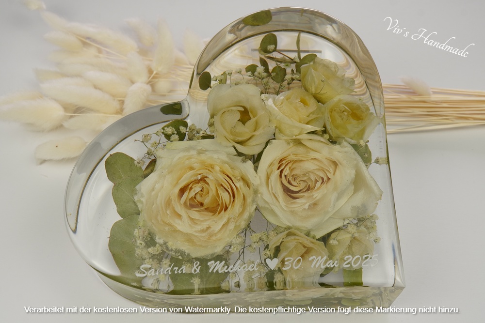 Brautstrauß konservieren / Hochzeitsstrauß Verewigung Epoxidharz