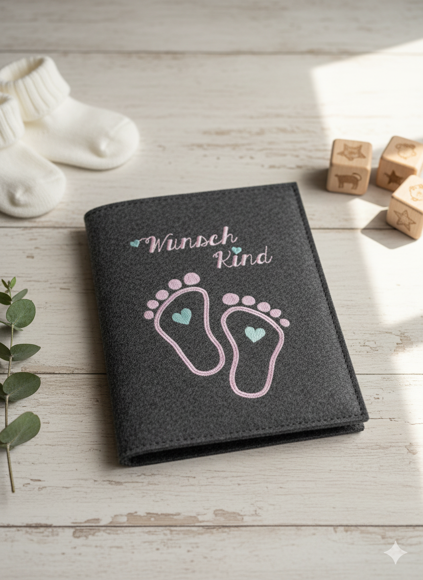 Bestickte Hülle für Mutterpass – Bild 4