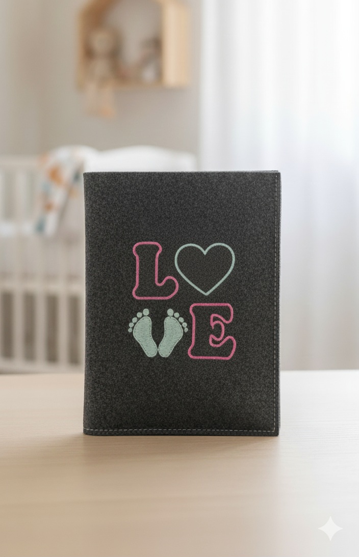 Bestickte Hülle für Mutterpass – Bild 7