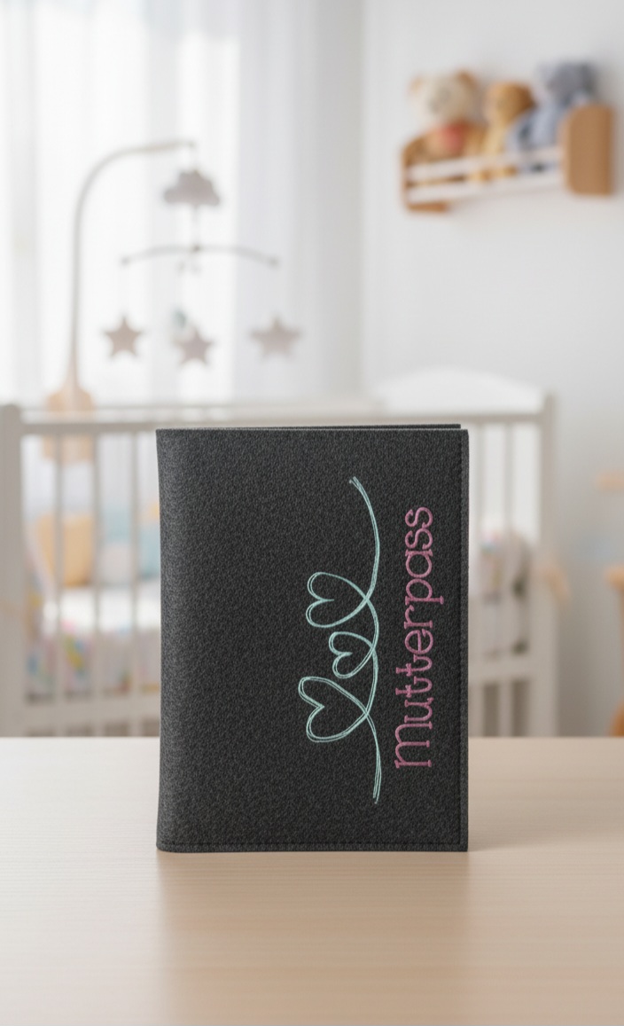Bestickte Hülle für Mutterpass – Bild 6