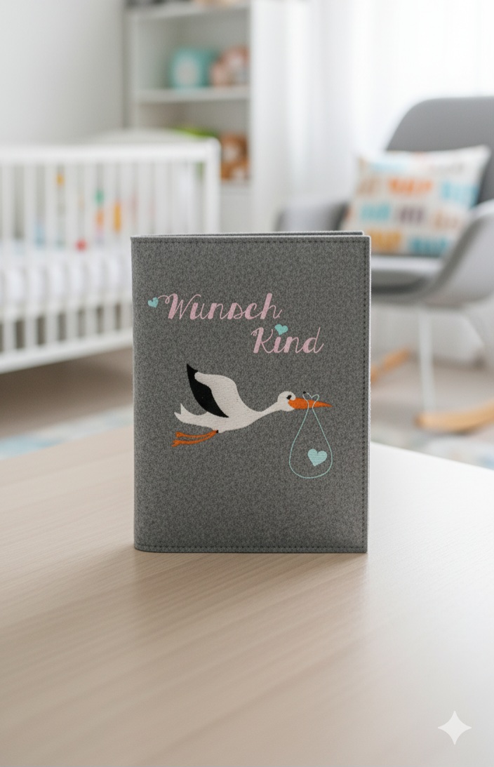 Bestickte Hülle für Mutterpass – Bild 11