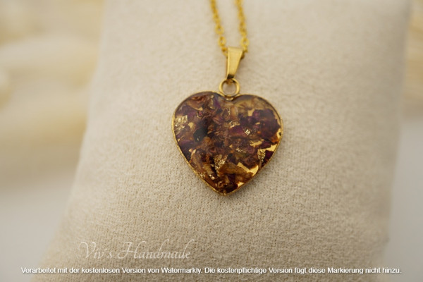 Schmuck aus Brautstrauß Epoxidharz kettenanhänger