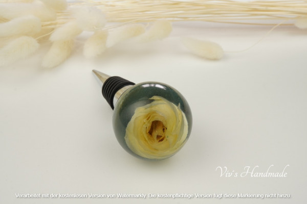 Weinstopfen Blume 2 Epoxidharz