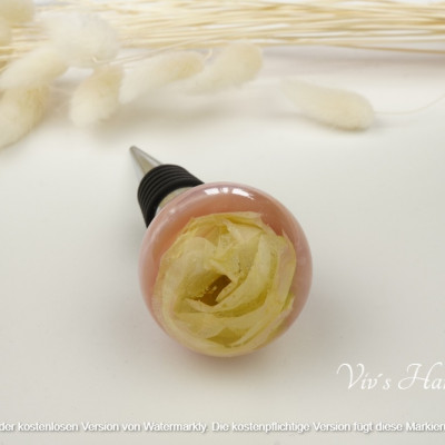 Weinstopfen Blume Epoxidharz