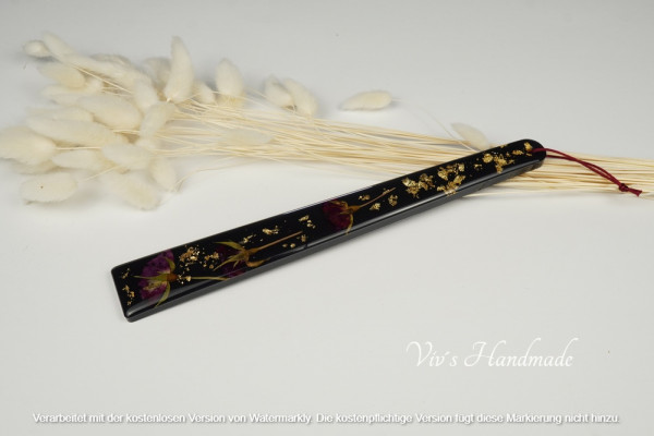 Stickhilfe Rosen/Schwarz Epoxidharz