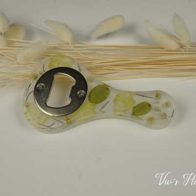 Brautstrauß konservieren in Flaschenöffner Epoxidharz