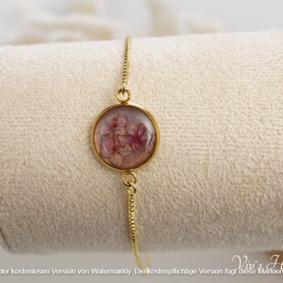 Armband Blume/Rosa Epoxidharz