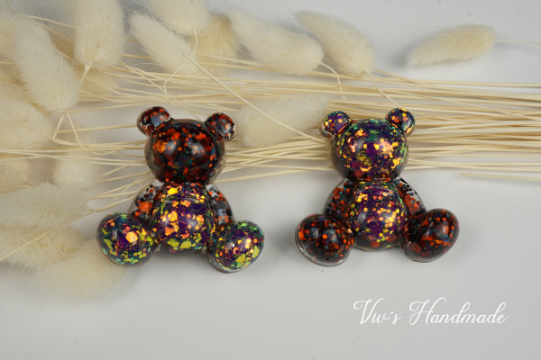 Teddy Magnet Glitzerplättchen Epoxidharz